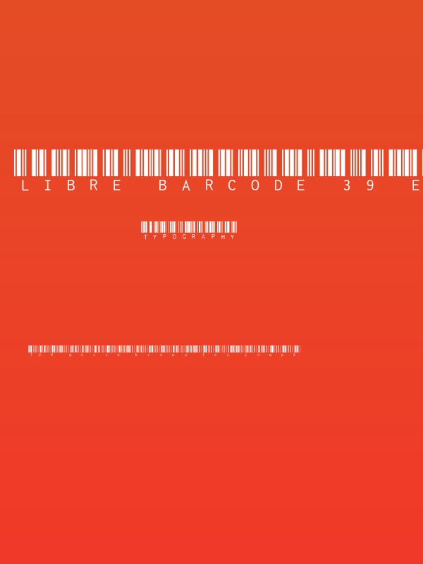 Libre Barcode 39 Extended Text Regular Poster