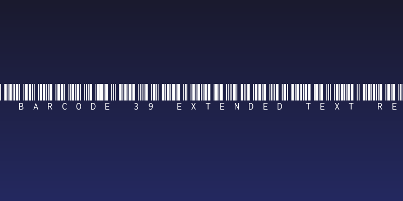 Libre Barcode 39 Extended Text Regular Social Header