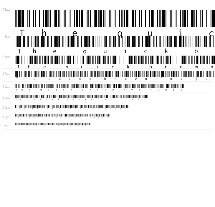 Libre Barcode 39 Extended Text Regular Waterfall