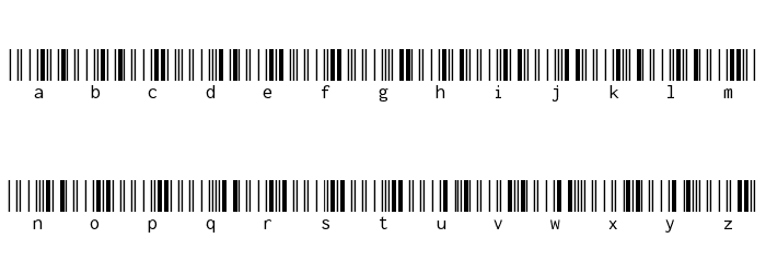 Libre Barcode 39 Extended Text Regular Font LOWERCASE