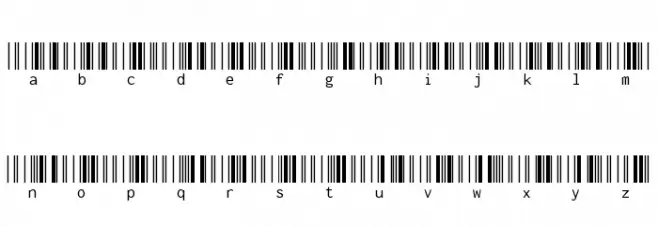 Libre Barcode 39 Extended Text Regular Caratteri MINUSCOLO
