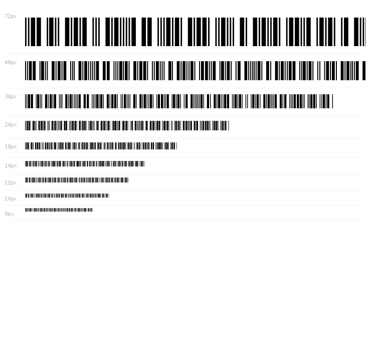 Libre Barcode 39 Regular Waterfall