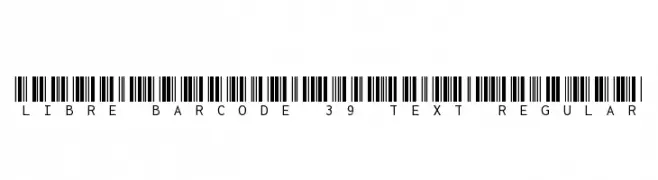 Libre Barcode 39 Text Regular  Fuentes Gratis Descargar