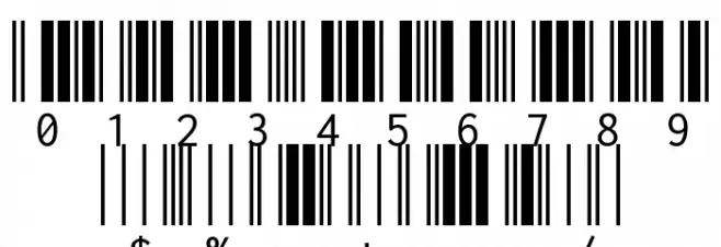 Libre Barcode 39 Text Regular Font OTHER CHARS