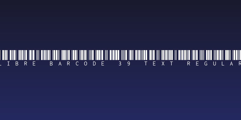 Libre Barcode 39 Text Regular Social Header