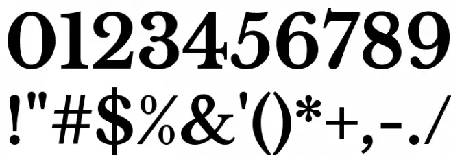 Libre Baskerville Bold Font OTHER CHARS