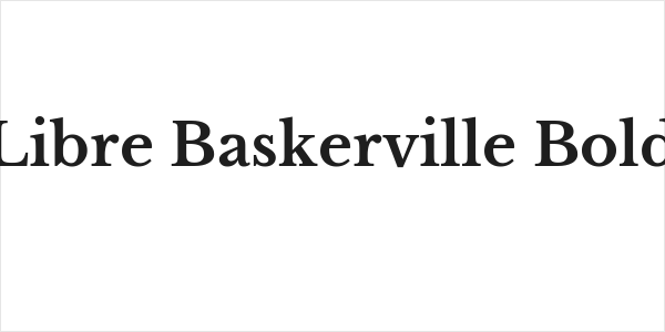 Libre Baskerville Bold Logo