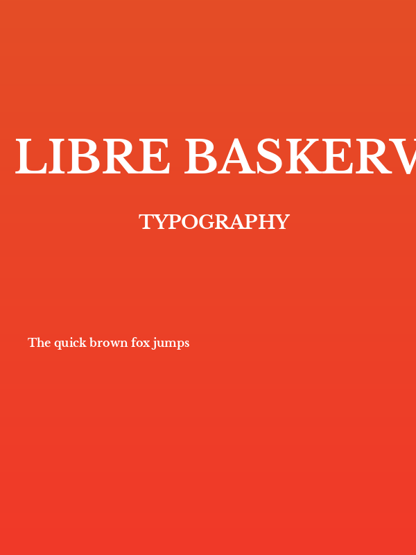 Libre Baskerville Bold Poster