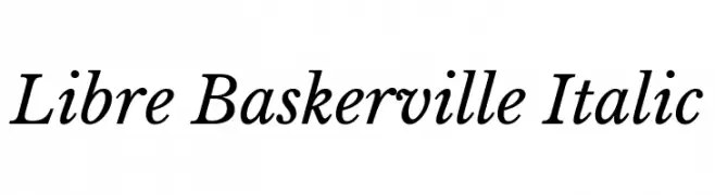 Libre Baskerville Italic  नि: शुल्क फ़ॉन्ट्स डाउनलोड