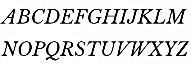 Libre Baskerville Italic Fuentes MAYÚSCULAS