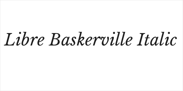 Libre Baskerville Italic Logo