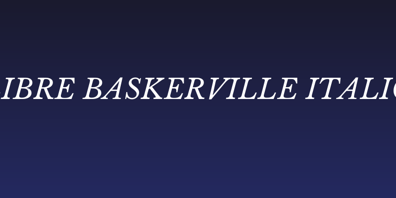 Libre Baskerville Italic Social Header