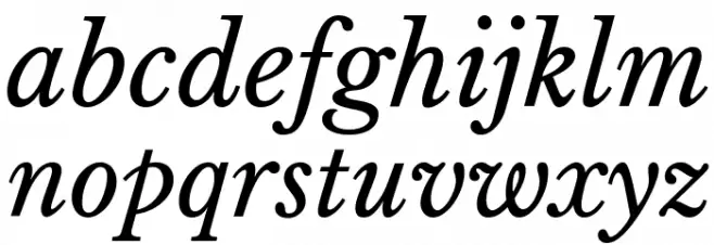 Libre Baskerville Italic Font LOWERCASE