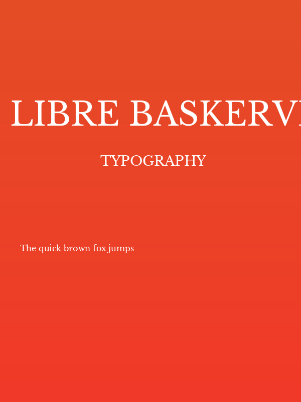 Libre Baskerville Poster