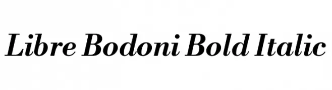 Libre Bodoni Bold Italic  नि: शुल्क फ़ॉन्ट्स डाउनलोड