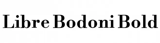 Libre Bodoni Bold  नि: शुल्क फ़ॉन्ट्स डाउनलोड