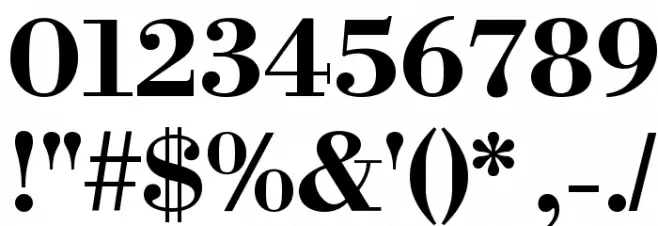 Libre Bodoni Bold Font OTHER CHARS