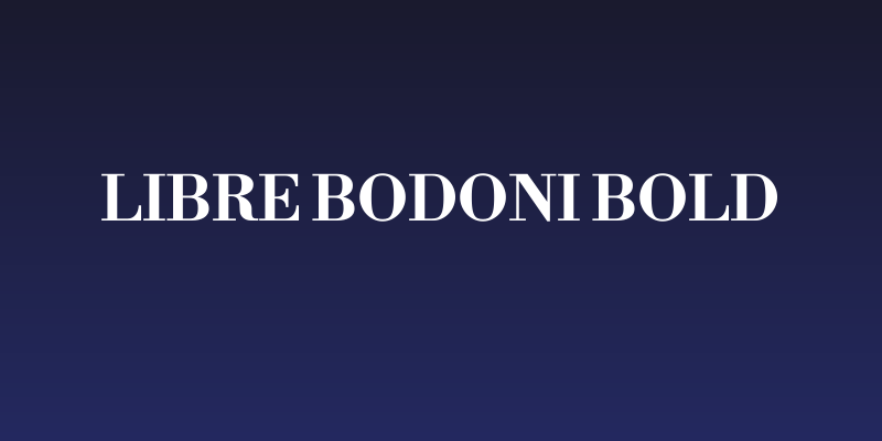 Libre Bodoni Bold Social Header