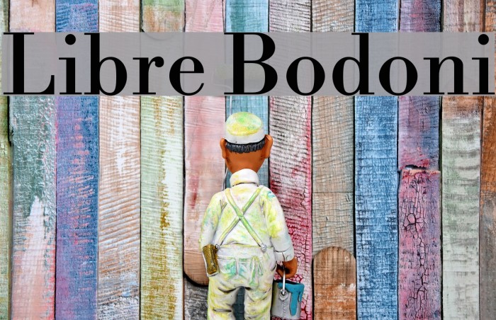 Libre Bodoni Schriftart examples