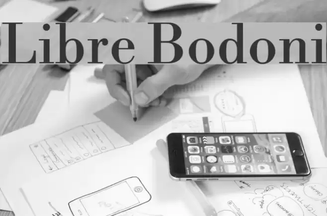 Libre Bodoni Schriftart examples