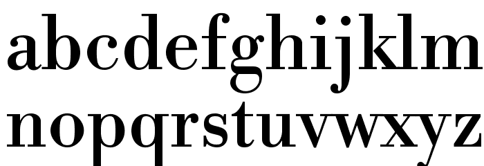 Libre Bodoni Schriftart Kleinbuchstaben