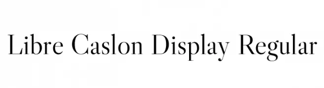 Libre Caslon Display Regular  Descarca Fonturi Gratis