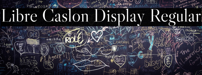 Libre Caslon Display Regular Font examples