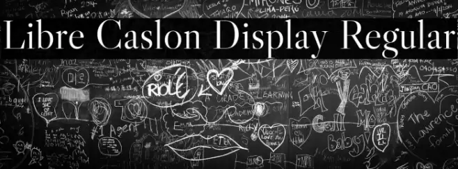 Libre Caslon Display Regular フォント examples