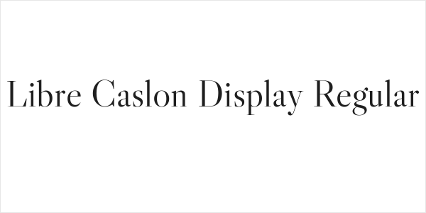 Libre Caslon Display Regular Logo