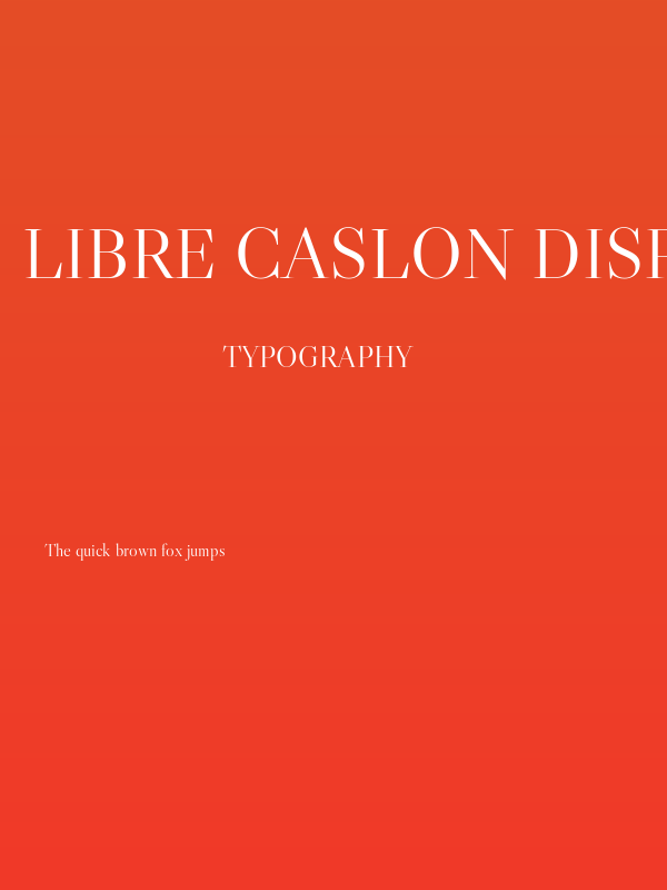 Libre Caslon Display Regular Poster