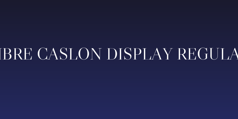 Libre Caslon Display Regular Social Header
