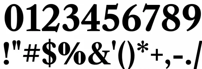 Libre Caslon Text Bold Font OTHER CHARS