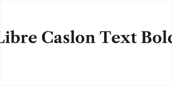 Libre Caslon Text Bold Logo