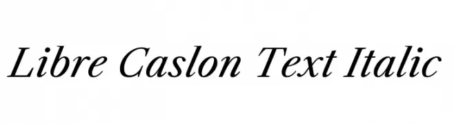 Libre Caslon Text Italic  Frei Schriftart Herunterladen
