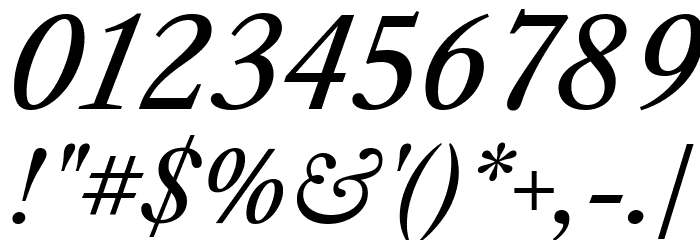 Libre Caslon Text Italic Font OTHER CHARS