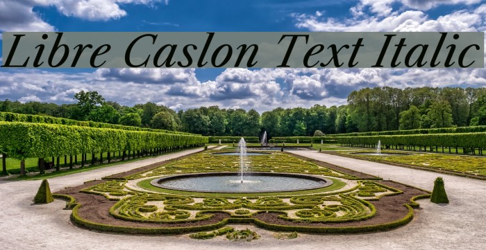 Libre Caslon Text Italic Font examples