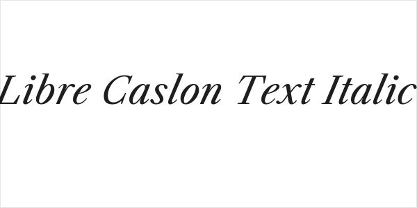 Libre Caslon Text Italic Logo