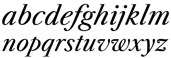 Libre Caslon Text Italic Font LOWERCASE