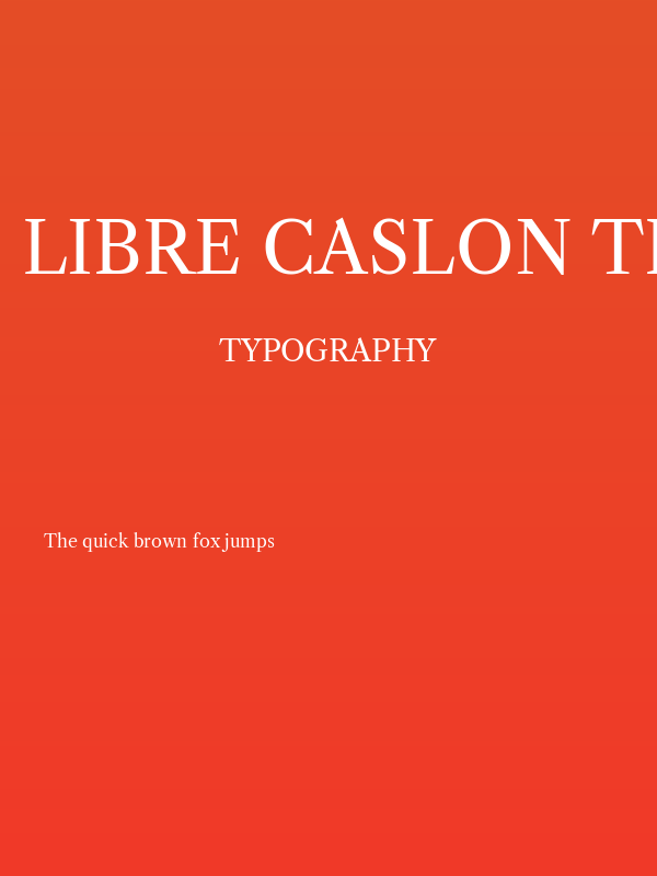 Libre Caslon Text Poster