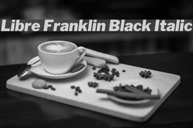Libre Franklin Black Italic Font examples