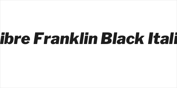 Libre Franklin Black Italic Logo
