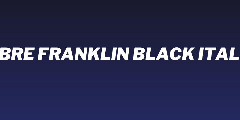 Libre Franklin Black Italic Social Header