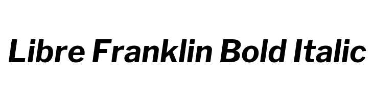 Libre Franklin Bold Italic フォント