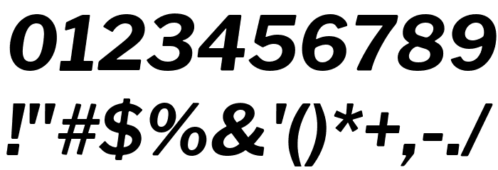Libre Franklin Bold Italic フォント その他の文字