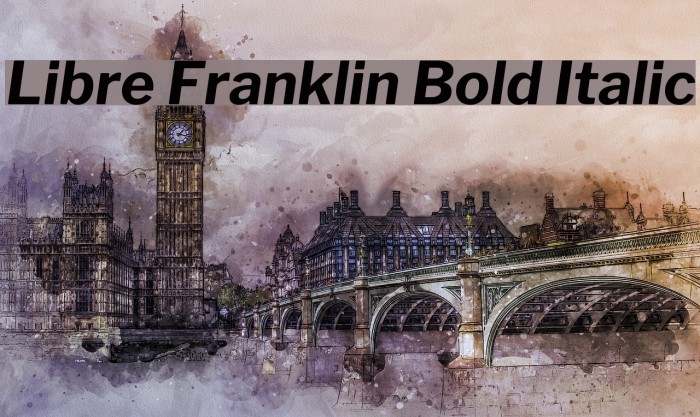 Libre Franklin Bold Italic フォント examples