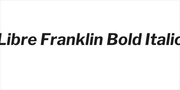Libre Franklin Bold Italic Logo