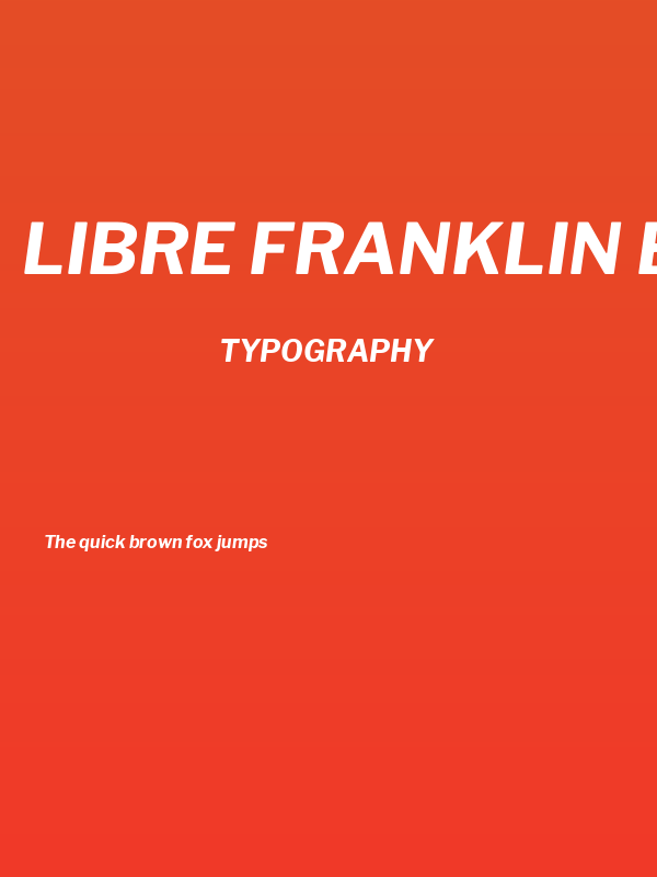 Libre Franklin Bold Italic Poster