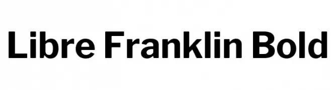 Libre Franklin Bold  Frei Schriftart Herunterladen