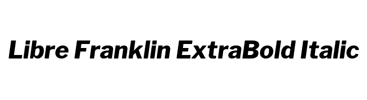 Libre Franklin ExtraBold Italic Font