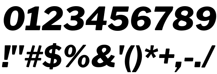 Libre Franklin ExtraBold Italic Font OTHER CHARS